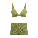 Bra and Bloomer Set - Dill Pickle